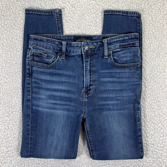 Lucky Brand Denim - Lucky Brand Bridgette Crop Skinny Jeans Womens 6/28 (26x27) Blue Boho Minimalist